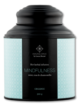 Amazing Space Hot Herbal Infusion Mindfulness – Mint, Rose & Chamomille 80g